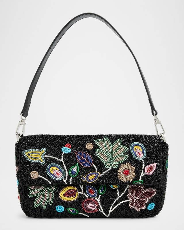 Timmy Floral Beaded Shoulder Bag